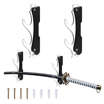 Wood & Acrylic Adjustable Wall-mounted Knife and Sword Holder