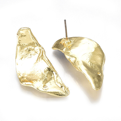 Alloy Stud Earring Findings, with Loop, Steel Pins