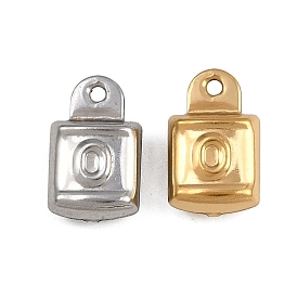 304 прелести нержавеющей стали, квадратных амулеты, ионное покрытие (ip)