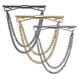 3 шт. 3 цвета латунные зажимы для галстука, зажимы для воротника рубашки для мужчин