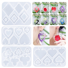 DIY Food Grade Silicone Pendant Molds, Resin Casting Molds, Clay Craft Mold Tools, Rectangle