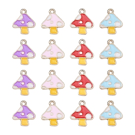 40шт 4 цвета осенней тема сплава эмали подвески, без кадмия и без свинца, гриб