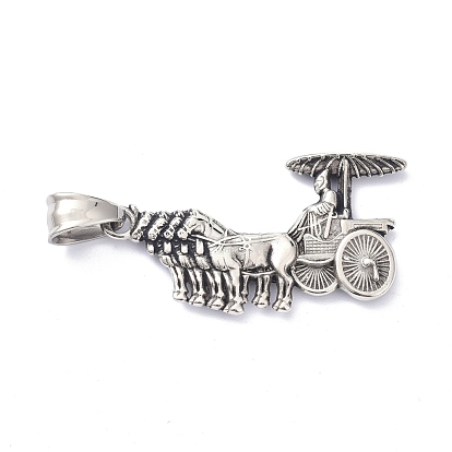 Stainless Steel Pendants, Horse and Carriage Pendants, Gharry