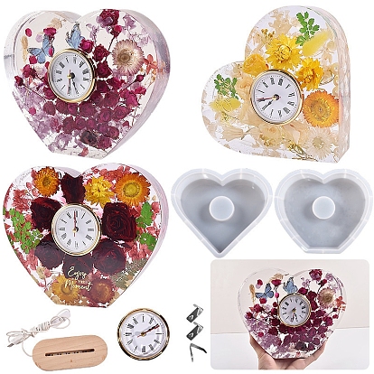 Silicone Display Molds, Resin Casting Molds, Clay Craft Mold Tools, Heart
