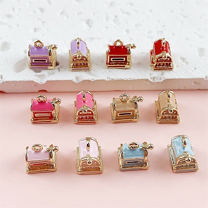 Подвески из эмали и сплава, подвески для почтового ящика, золотые