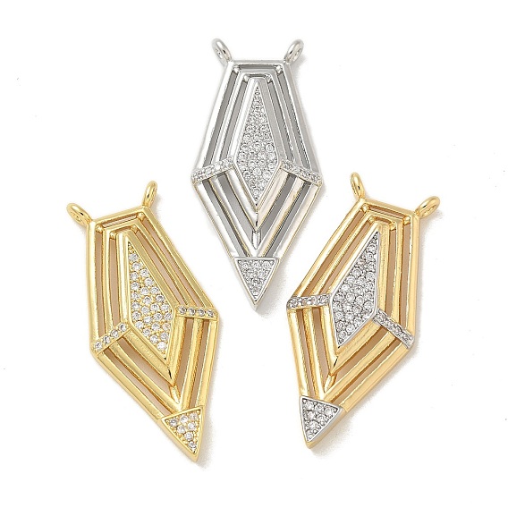 Латунные микро проложить кубического циркония подвески, без кадмия и без свинца, щитовые чары