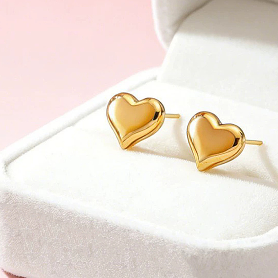 День святого Валентина 304 Серьги-гвоздики из нержавеющей стали для женщин, крошечное сердечко