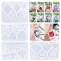 DIY Food Grade Silicone Pendant Molds, Resin Casting Molds, Clay Craft Mold Tools, Rectangle