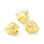 Rack Plating Brass Cubic Zirconia Beads, Long-Lasting Plated, Real 18K Gold Plated, Tiger