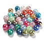 Opaque Acrylic Beads, Imitation Shell Effect, Round