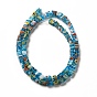 Handmade Millefiori Glass Beads Strands, Cuboid