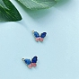 Alloy Enamel Pendants, Butterfly Charms