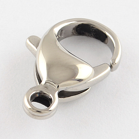 Polished 316 Surgical Stainless Steel Lobster Claw Clasps
