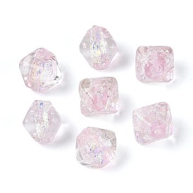 Ручной стеклянные фольга бисер пряди, двухконусные