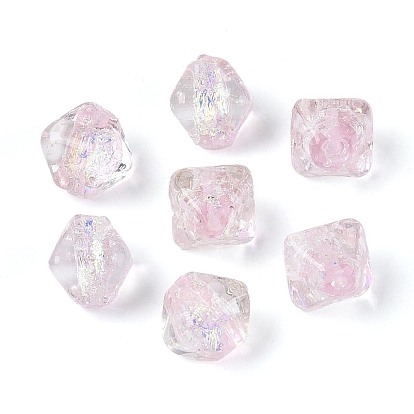 Ручной стеклянные фольга бисер пряди, двухконусные