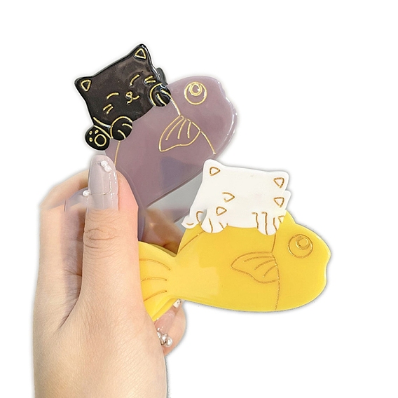 Ацетат целлюлозы с заколками для волос с железными когтями, сом