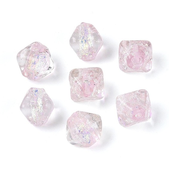 Ручной стеклянные фольга бисер пряди, двухконусные