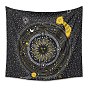Polyester Tapestry Wall Hanging, Sun and Moon Psychedelic Wall Tapestry with Art Chakra Home Decorations for Bedroom Dorm Decor, Rectangle