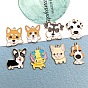 Alloy Enamel Puppy Pendants, Cute Dog Charms