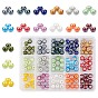Cuentas de porcelana hechas a mano, pearlized, rondo