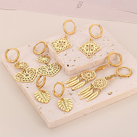 Серьги из 304 нержавеющей стали, золотые