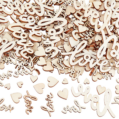 200шт. изделий из дерева, любовь сердца и письма