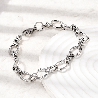 201 из нержавеющей стали овальной звено цепи браслеты для мужчин