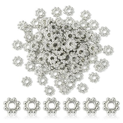 Alloy Daisy Spacer Beads, Flower, Metal Findings for Jewelry Making Supplies