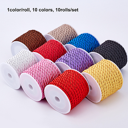 Olycraft Polyester Cord, Twisted Cord, for Jewelry Makin