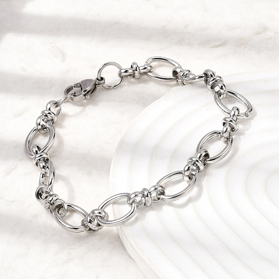 201 из нержавеющей стали овальной звено цепи браслеты для мужчин