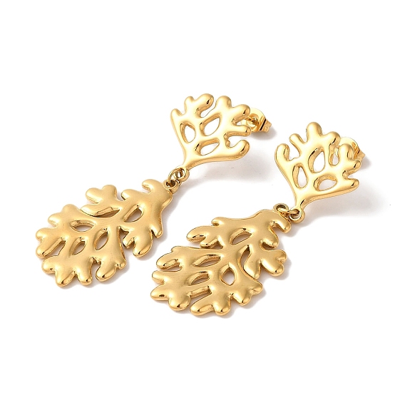 Листовое ионное покрытие (IP) 304 серьги-гвоздики из нержавеющей стали для женщин