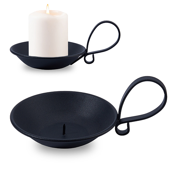 Iron Candlestick, Flat Round