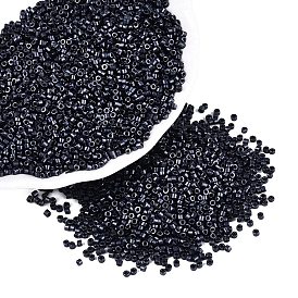 Стеклянные цилиндрические бусины, бисер, металлических цветов, круглое отверстие