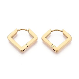 Серьги из 304 нержавеющей стали, ромб, ионное покрытие (ip)