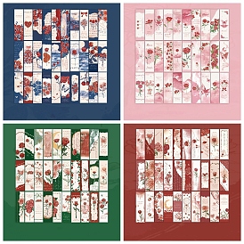 Бумажные закладки на день святого валентина, закладки в винтажном стиле для книголюба, прямоугольник с рисунком розы