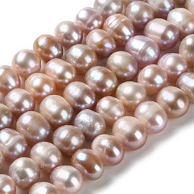 Natural Cultured Freshwater Pearl Beads Strands, Potato, Grade 2A+