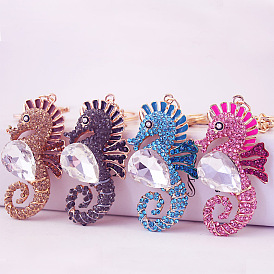 Stylish Seahorse Keychain Metal Pendant for Fashionable Accessories