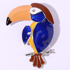 Colorful Parrot Brooch for Women, Cute and Versatile Animal Pin with Big Mouth Bird Design
