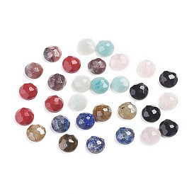 Gemstone Cabochons, Half Round/Dome, Faceted