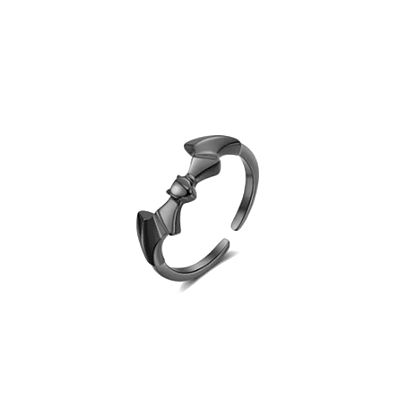 Anillos de puño abiertos de latón de halloween, bate