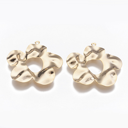 Латунные подвески, волнистый цветок, без никеля 