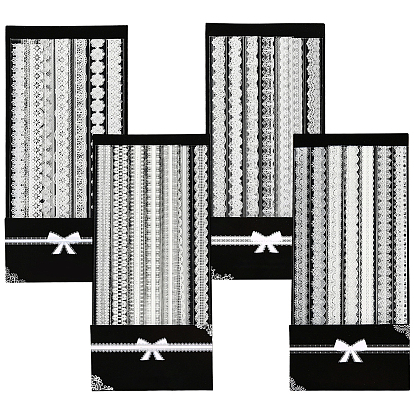 4сумка 4 стили пластиковые кружева для животных декоративные наклейки, водонепроницаемые кружевные цветочные наклейки для скрапбукинга своими руками, дневник путешествий