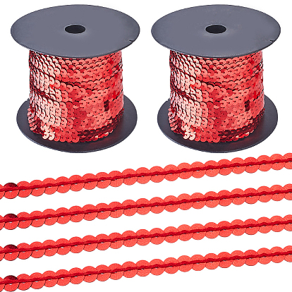 2пластиковые бусины-пайетки, блестки бисер, Аксессуары для орнаментов, плоско-круглые