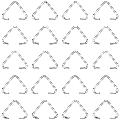 300шт 304 треугольные кольца из нержавеющей стали, застежка-молния, подходит для просверленных бусин, тесьма, обвязочные мешки