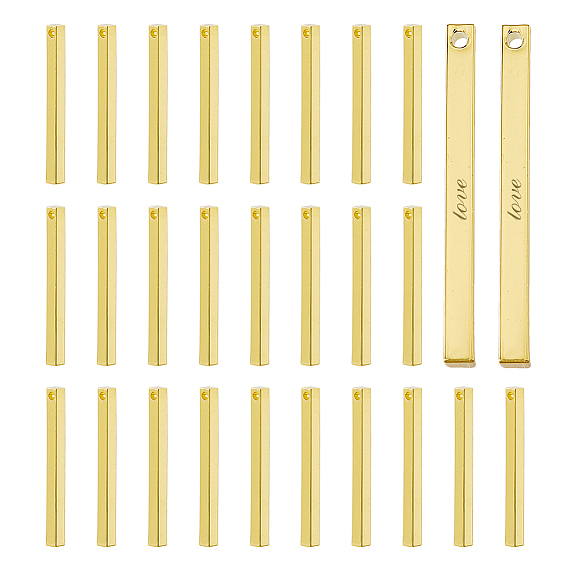 30 латунные подвески шт., прямоугольная подвеска