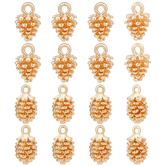 16 шт 2 стили латунные подвески, шишка
