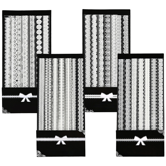 4сумка 4 стили пластиковые кружева для животных декоративные наклейки, водонепроницаемые кружевные цветочные наклейки для скрапбукинга своими руками, дневник путешествий