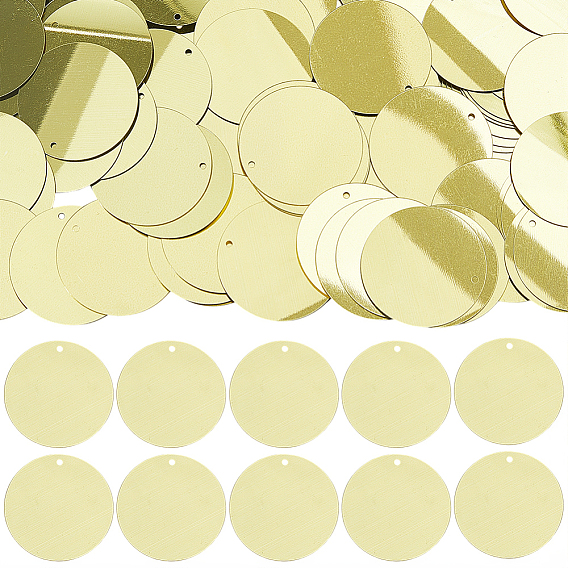 500шт. подвески из ПВХ-пластика, плоско-круглые