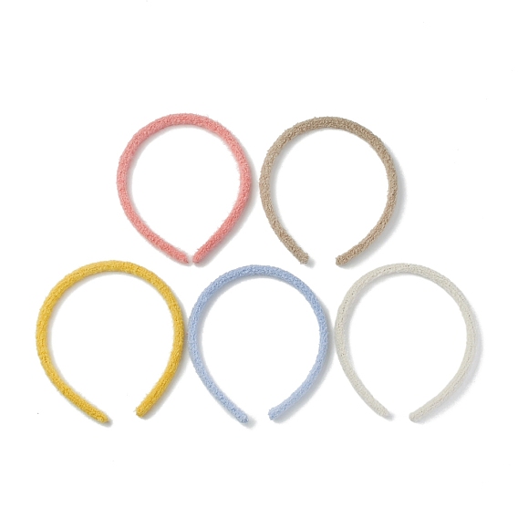 Plastic Headbands, with Wool Yarn Wrapped, Hair Decorate Accessories