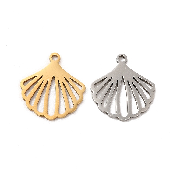 201 подвески из нержавеющей стали, шарм в форме ракушки